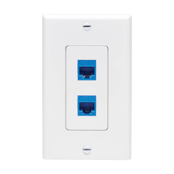 2adcce72d457eac272938a8e372cb379 Tripp Lite series Center Plate Insert, Decora Style - Vertical, 2 Ports, TAA