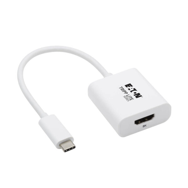 2b221678916e555876d7bf33e0687f01 Tripp Lite series USB-C to HDMI Adapter (M/F) - 8K 60 Hz, HDR, 4:4:4, HDCP 2.3, White