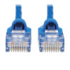 Tripp Lite series Cat6a 10G Snagless Molded Slim UTP Ethernet Cable (RJ45 M/M), Blue, 25 ft. (7.62 m)