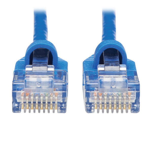 Tripp Lite series Cat6a 10G Snagless Molded Slim UTP Ethernet Cable (RJ45 M/M), Blue, 15 ft. (4.57 m)