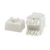 2b6483320e05745574239b5f724a7815-1 Tripp Lite series Cat6a Keystone Jacks, 10 Pack - 4PPoE Compliant, 110/Krone, 568A/B, RJ45 Ethernet, White, TAA