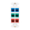 Tripp Lite series Center Plate Insert, Decora Style - Vertical, 6 Ports, TAA