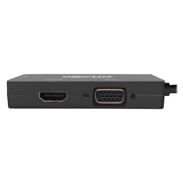 Tripp Lite series Keyspan Mini DisplayPort to VGA/DVI/HDMI All-in-One Video Converter Adapter, 4K 60 Hz HDMI, DP 1.2, Black, 6 in.