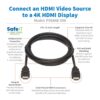 Tripp Lite series Safe-IT High-Speed HDMI Antibacterial Cable (M/M), UHD 4K, 4:4:4, Black, 6 ft.