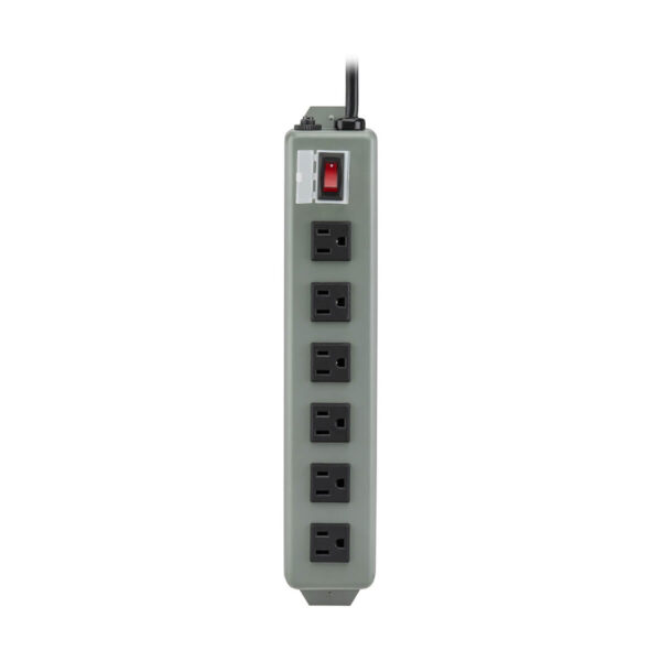 Tripp Lite series Industrial Power Strip, 6 Right-Angle Outlets, 15 ft. (4.6 m) Cord, Mounting Tabs