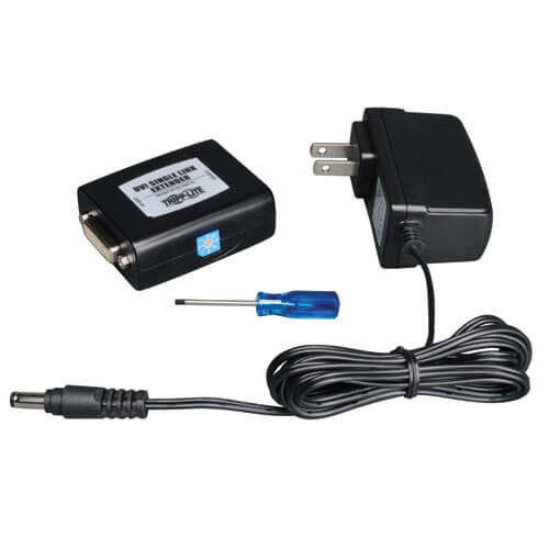 Tripp Lite series DVI Signal Booster / Extender, Single-Link, 1920x1200 60Hz / 1080p, up to 150 ft. (45 m), (DVI F/F), TAA