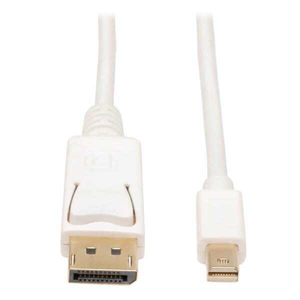 2c7a2e33262dafda19212f51e8bdd8e8 Tripp Lite series Mini DisplayPort to DisplayPort Adapter Cable, 4K 60Hz (M/M), DP Latching Connector, White, 10 ft. (3.1 m)