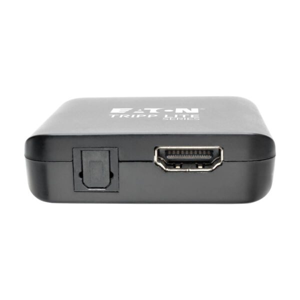 Tripp Lite series 4K HDMI Audio De-Embedder/Extractor with TOSLINK and 3.5 mm Stereo Output, 5.1 Channel, HDCP, 4K 30Hz, 6-in. (15.24 cm)
