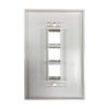 2cecb5cb5c75481c43141370d6ee6fef Tripp Lite series Safe-IT 3-Port Single-Gang Keystone Wall Plate, Antibacterial, Ivory Matte, TAA