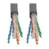 Tripp Lite series Cat6 Gigabit Solid Core Plenum-Rated UTP CMP PVC Bulk Ethernet Cable, Gray, 1000 ft. (304.8 m)