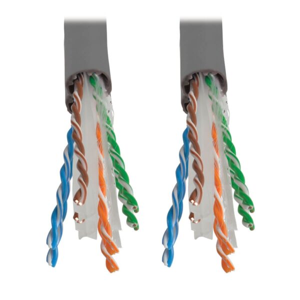 Tripp Lite series Cat6 Gigabit Solid Core Plenum-Rated UTP CMP PVC Bulk Ethernet Cable, Gray, 1000 ft. (304.8 m)