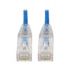 2d673644ee3a740bf829850b12bbf10b Tripp Lite series Cat6 Gigabit Snagless Slim UTP Ethernet Cable (RJ45 M/M), PoE, Blue, 6-in. (15.24 cm)