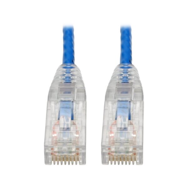 2d673644ee3a740bf829850b12bbf10b Tripp Lite series Cat6 Gigabit Snagless Slim UTP Ethernet Cable (RJ45 M/M), PoE, Blue, 6-in. (15.24 cm)