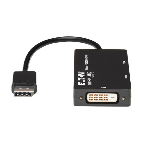 2d6ba9b5a7d26f6d223ecdd38fa680fe Tripp Lite series DisplayPort to VGA/DVI/HDMI All-in-One Converter Adapter, DP ver 1.2, 4K 30 Hz HDMI