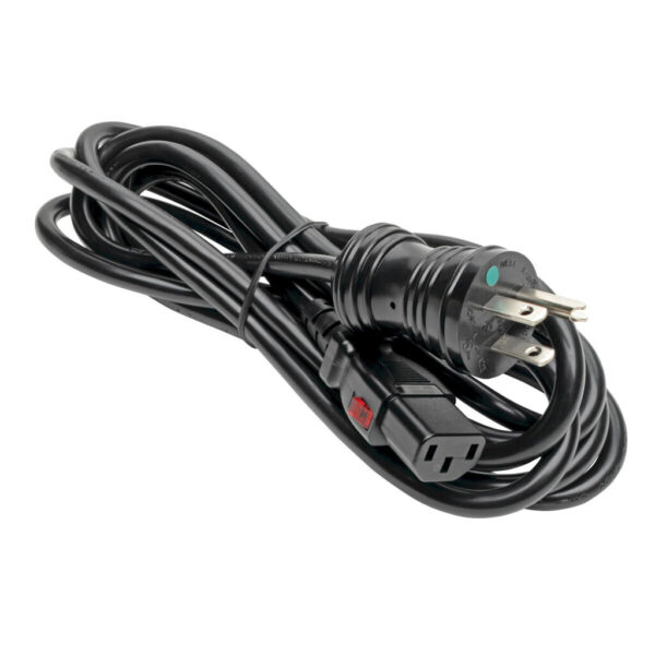 Tripp Lite series Hospital-Grade Power Cord, NEMA 5-15P to Locking IEC C13 - Green Dot, 10A, 125V, 18 AWG, 10 ft. (3.05 m), Black