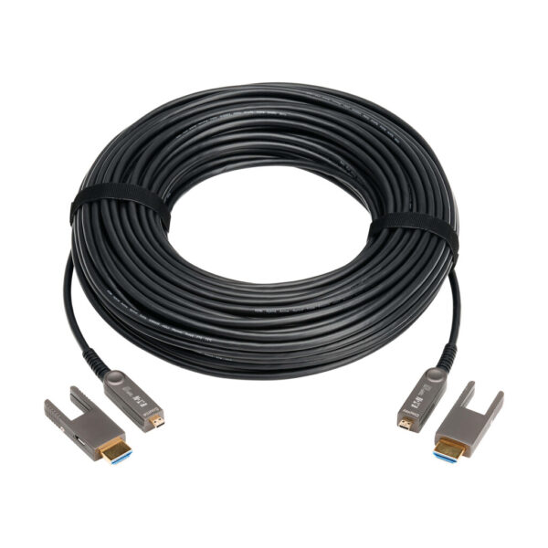 Tripp Lite series 8K HDMI Fiber Active Optical Cable (AOC) with Detachable Connectors (M/M) - 8K UHD @ 60 Hz, HDR, HDCP 2.3, Black, 10 m (33 ft.)