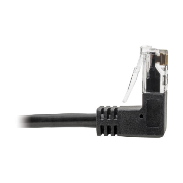 2df2ea388a754d776a234ab28c07a87c Tripp Lite series Right-Angle Cat6 Gigabit Snagless Molded Slim UTP Ethernet Cable (RJ45 M/M), Black, 1 ft. (0.31 m)