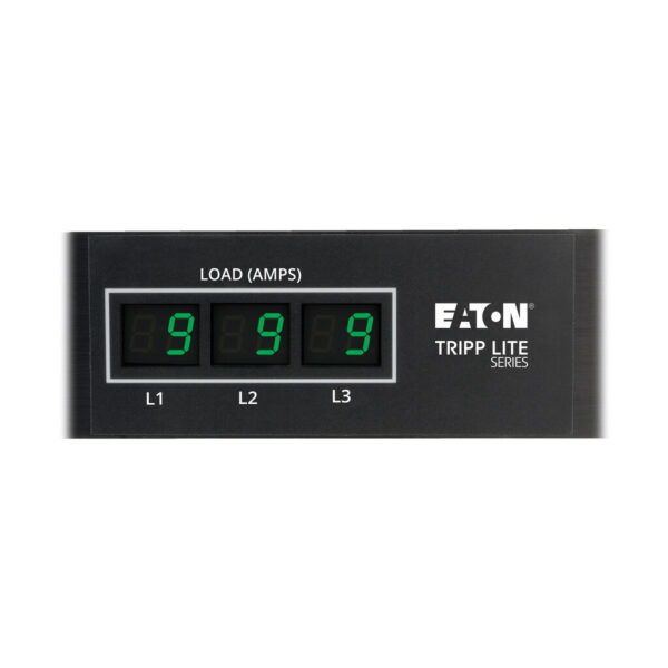 Tripp Lite series 5.7kW 3-Phase Local Metered PDU, 208/120V Outlets (21 5-15/20R, 6 L6-20R), L21-20P, 6 ft. (1.83 m) Cord, 0U Vertical, TAA