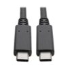 Tripp Lite series USB-C Cable (M/M) - USB 3.2, Gen 2 (10 Gbps), 5A (100W) Rating, Thunderbolt 3 Compatible, 3 ft. (0.91 m)
