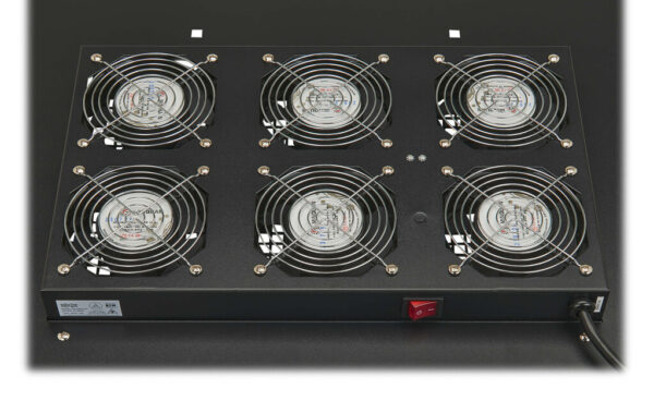 2e67d1b7462c76951280708087fb80a3 Tripp Lite series SmartRack Roof-Mounted Fan Panel for Deep Rack Enclosure Cabinets - 6 120V Fans, 630 CFM, 5-15P Plug