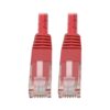 Tripp Lite series Cat6 Gigabit Molded (UTP) Ethernet Cable (RJ45 M/M), PoE, Red, 3 ft. (0.91 m)