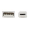 Tripp Lite series Safe-IT USB 2.0 A to Micro-B Antibacterial Cable (M/M), White, 3 ft. (0.91 m)