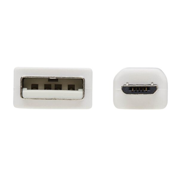 Tripp Lite series Safe-IT USB 2.0 A to Micro-B Antibacterial Cable (M/M), White, 3 ft. (0.91 m)