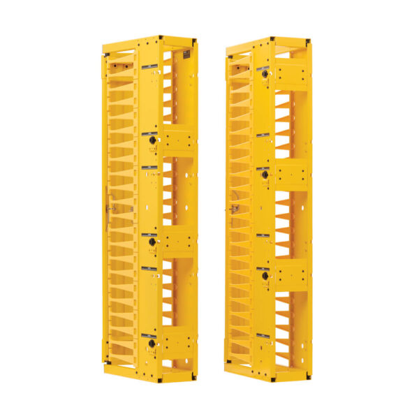 2f01f059ef6f4beebdacfea3ce4d7da0 Tripp Lite series High-Capacity Vertical Cable Manager - Deep Double Finger Duct with Cover, Single Sided, 6 in. Wide, Yellow, 7 ft. (2.2 m)
