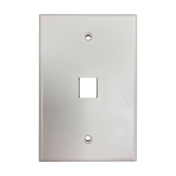 Tripp Lite series Safe-IT 1-Port Single-Gang Keystone Wall Plate, Antibacterial, Ivory Matte, TAA