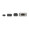 303891aa3d55d51fa8e2309c74bab59f Tripp Lite series 4-Port Presentation Adapter, 4K 60 Hz (4:4:4) HDMI, DP, USB-C and 1080p VGA to HDMI, Built-In Cables, TAA
