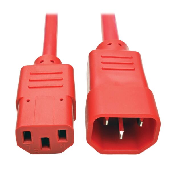 305dd61a65ad1c5fad524d8899f2a26f Tripp Lite series PDU Power Cord, C13 to C14 - 10A, 250V, 18 AWG, 3 ft. (0.91 m), Red