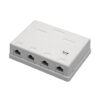 309168b282324f03a78c55f18800061f Tripp Lite series Pre-Configured Unshielded Cat6 4-Port Surface-Mount Box, 110 IDC, RJ45, White, TAA - N236-004-WH