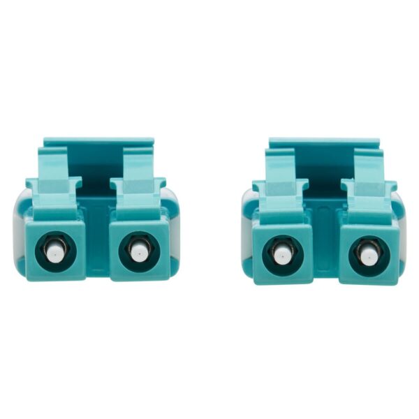 Tripp Lite series 100G Duplex Multimode 50/125 OM4 Armored Fiber Optic Cable (LC/LC Duplex M/M), LSZH, Aqua, 30 m (98.4 ft.)