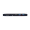 Tripp Lite Thunderbolt 3 Dual-Display Dock, 8K DisplayPort, USB 3.2 Gen 2 10G, USB-A/USB-C Hub, GbE, International Plug Adapters - MTB3-DOCK-03INT