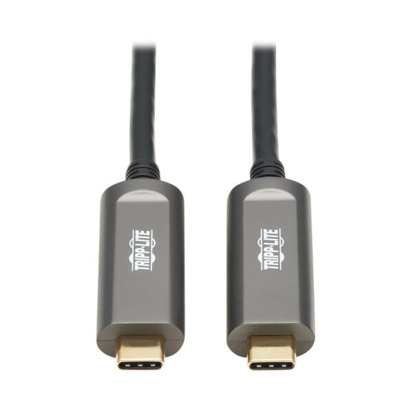 31043f7008894032ef69d4a5dcdbc06c Tripp Lite series USB-C AOC Cable (M/M) - USB 3.2 Gen 2 (10 Gbps) Plenum-Rated Fiber Active Optical Cable - Data Only, Black, 10 m (33 ft.)