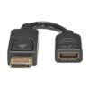 Tripp Lite series DisplayPort to HDMI Video Adapter Video Converter (M/F), HDCP, Black, 6 in. (15 cm)