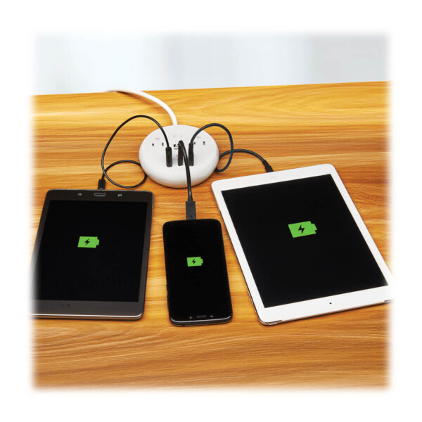 Tripp Lite series Safe-IT 30W 2-Outlet Surge Protector - 5-15R Outlets, 3 USB Ports, 6 ft. (1.8 m) Cord, 300 Joules, Antimicrobial Protection, White