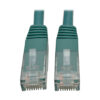 Tripp Lite series Cat6 Gigabit Molded (UTP) Ethernet Cable (RJ45 M/M), PoE, Green, 10 ft. (3.05 m)