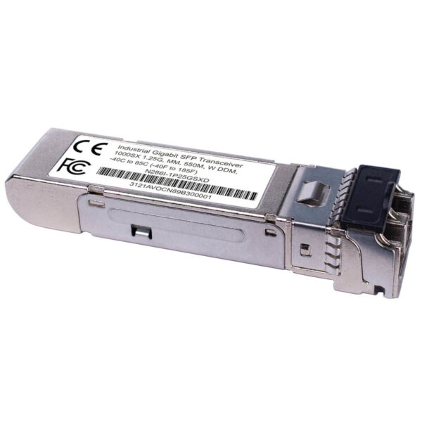 313cc4b2938a3b66bc5d9510bcb9b042 Tripp Lite series Industrial Gigabit SFP Transceiver - 1000Base-SX, Multimode, LC Duplex, DDM, -40° to 85°C, 550 m (1,804 ft.), TAA