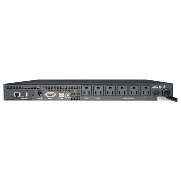 Tripp Lite series SmartPro 120V 1kVA 800W Line-Interactive Sine Wave UPS, 1U Rack/Vertical, WEBCARDLX Network Interface, USB, DB9, 6 Outlets, TAA