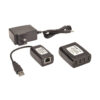 Tripp Lite series 4-Port Plug-and-Play USB 2.0 over Cat5/Cat6 Extender Kit, Transmitter & Receiver, USB up to 164.04 ft. (50M), TAA