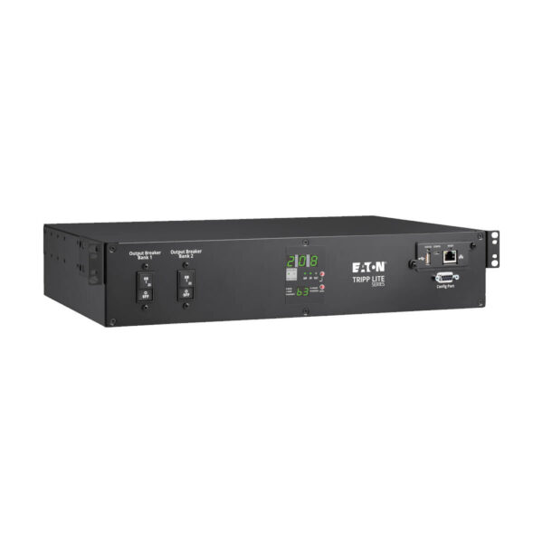 Tripp Lite series 5.8kW 208/240V Single-Phase ATS/Monitored PDU - 16 C13, 2 C19 & 1 L6-30R Outlets, Dual L6-30P Inputs, 10 ft. Cords, 2U, TAA