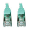 31bae4b7d9031da6a324b0479e894930 Tripp Lite series Cat6a 10G Snagless Shielded Slim STP Ethernet Cable (RJ45 M/M), PoE, Aqua, 3 ft. (0.9 m)