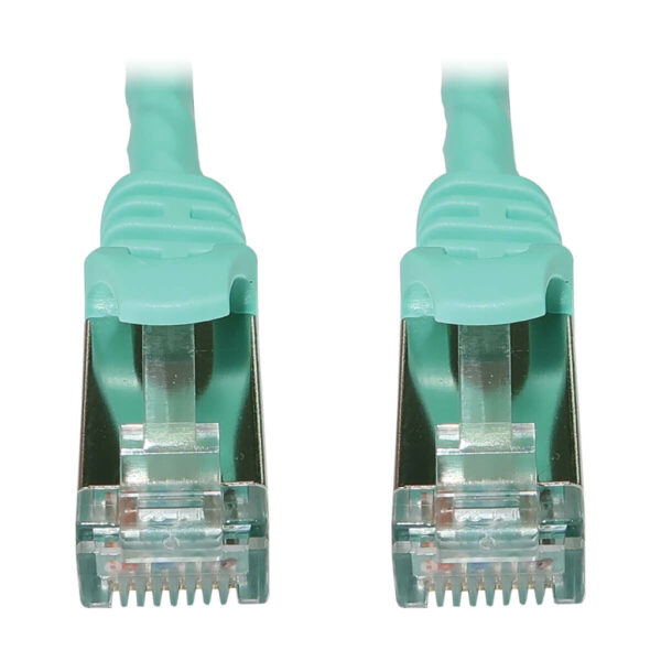 31bae4b7d9031da6a324b0479e894930 Tripp Lite series Cat6a 10G Snagless Shielded Slim STP Ethernet Cable (RJ45 M/M), PoE, Aqua, 3 ft. (0.9 m)