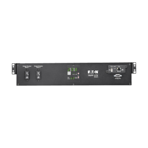 Tripp Lite series 5.8kW 208/240V Single-Phase ATS/Monitored PDU - 16 C13, 2 C19 & 1 L6-30R Outlets, Dual L6-30P Inputs, 10 ft. Cords, 2U, TAA