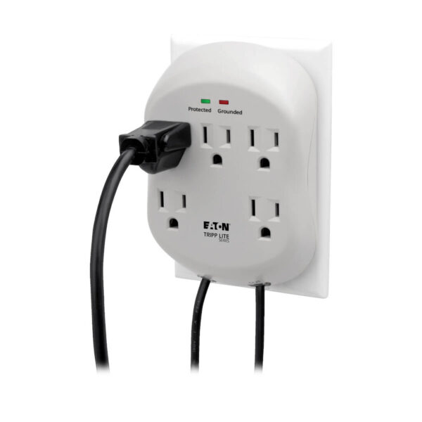 Tripp Lite series Protect It! 5-Outlet Surge Protector, Direct Plug-In, 1225 Joules, 1-Line RJ11 Protection
