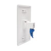 Tripp Lite series Cat6a Straight-Through Modular In-Line Snap-In Coupler with 90-Degree Down-Angled Port, White (RJ45 F/F), TAA