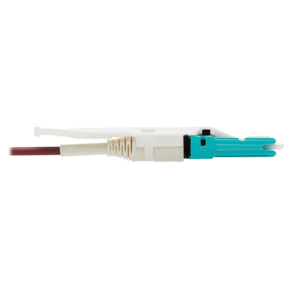 Tripp Lite series 400G Duplex Multimode 50/125 OM4 Fiber Optic Cable (CS-PC/CS-PC), Round LSZH Jacket, Magenta, 5 m
