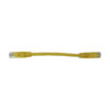 Tripp Lite series Cat6a 10G Snagless Molded UTP Ethernet Cable (RJ45 M/M), PoE, Yellow, 6 in. (15 cm)