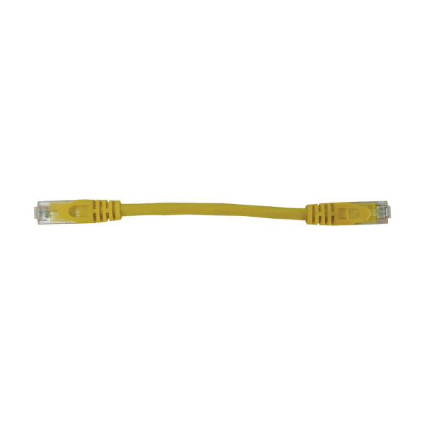 Tripp Lite series Cat6a 10G Snagless Molded UTP Ethernet Cable (RJ45 M/M), PoE, Yellow, 6 in. (15 cm)